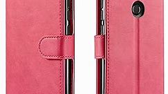 LG K51 Phone Case, LG Reflect (L555DL) Phone Case, with [Tempered Glass Protector Included] STARSHOP- PU Leather Wallet Cover with Pocket and Credit Card Slots Kickstand Feature - Pink