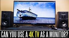 Can You Use A 40" 4K 60HZ TV As A Computer Monitor?