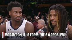 JJJ & Ja Morant react to W over Lakers, praise HC Taylor Jenkins | NBA on ESPN