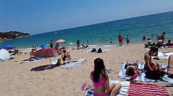 4K Beach Walk - Costa Brava Spain - Lloret de Mar - August 2022