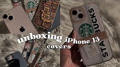 Unboxing aesthetic iPhone 13 covers/cases haul ! 🧋