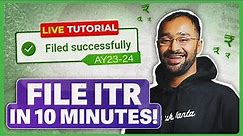 How to file ITR AY2023? ITR filling TUTORIAL for SALARIED EMPLOYEES | Income Tax Return | ITR 1