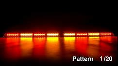 6Z4J Emergency Dash Strobe Lights: 2x16.8 inch Red Amber Safety Lights, 48 LED Flashing Warning Hazard Interior Windshield Visor Traffic Light Bar for Trucks, Construction Vehicles