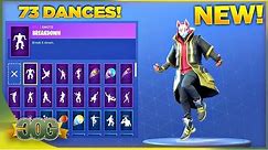 *NEW* Stage 4 DRIFT SKIN Showcase with All 73 Fortnite Dances & Emotes! (Fortnite Season 5 Skin)