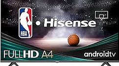 Hisense A4 Series 43-Inch Class FHD Smart Android TV with DTS Virtual X, Game & Sports Modes, Chromecast Built-in, Alexa Compatibility (43A4H, 2022 New Model) ,Black