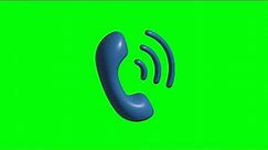 Phone Call Ring Green Screen Animation With Sound Effect HD Footage No Copyright