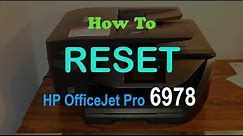 HP OfficeJet Pro 6978 RESET to Factory Default Setting !!