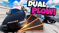 Police Chases with the NEW Double Ram Plow in BeamNG Drive Mods!