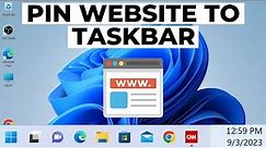How to Pin a Website to Taskbar in Windows 11