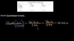 Convert Centimeters to Inches | cm to in | Unit Conversion | Dimensional Analysis | Eat Pi