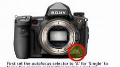 Sony A850 A900 Tutorial AF Micro Adjustment for Lenses
