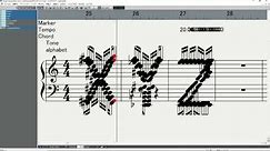 【Midi Art】Sheet Music Alphabet