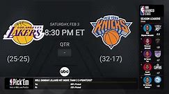 Lakers vs. Knicks LIVE Scorebaord