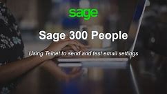 Sage 300 People - Use Telnet to send and test email settings