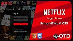 Create Latest 2024 Netflix Login Page Using HTML & CSS | Step by step Tutorial