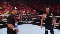 John Cena Owns The Rock - WWE Raw 2/27/12 [HD]