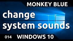 Windows 10: how to change system sounds