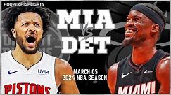 Miami Heat vs Detroit Pistons Full Game Highlights | Mar 5 | 2024 NBA Season