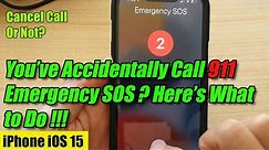 What To Do When You've Accidentally Called 911 Emergency SOS on iPhone iOS 15 !!!!!