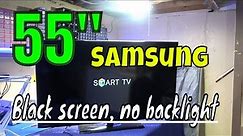 Samsung 55 inch Smart TV has sound but no picture. Samsung model Un55h6203AF Television repair.