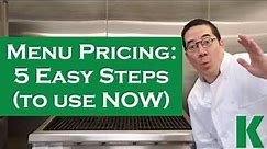 Menu Pricing 5 Easy Steps (to Use NOW)