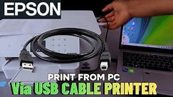 How to Print From Any Laptop or Tablet via USB Cable. Connect Epson Printer To PC Using USB Cable.