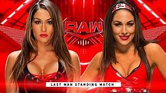 Nikki Bella Vs Brie Bella - Last Man Standing Match