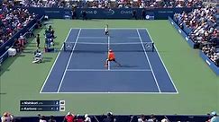 Kei Nishikori sending Louis... - US Open Tennis Championships