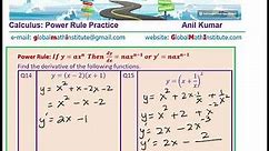 Calculus Derivatives Power Rule 25 Practice Questions