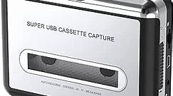 DigitNowCassette Tape To CD Converter Via USB,Portable Cassette Player Capture Audio Music Compatible With Laptop and Personal Computer, Convert Walkman Tape To MP3 Format