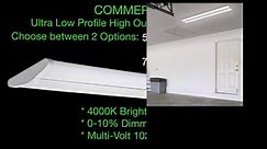 Commercial Electric 4 ft. 7500 Lumens LED Wraparound Light Garage Light Shop Light Office 120-277v 4000K 0 to 10 Volt Dimmable (4-Pack) 568031410-4PK