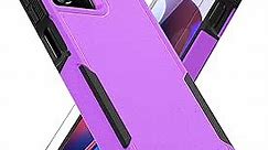 for Moto G Stylus 5G 2023 Case: Dual Layer Protective Heavy Duty Cell Phone Cover Shockproof Rugged with Screen Protector - Military Protection Bumper Tough - Motorola Moto G Stylus 5G 2023, Purple