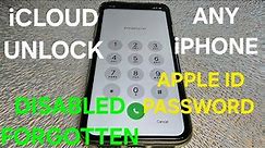 Free iCloud Unlock from Any iPhone with Disabled/Forgotten Apple ID and Password
