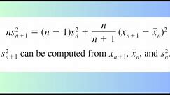 Prove Variance Formula for n+1 Observations
