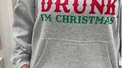 🎅⛄️ JUST ARRIVED 🎅⛄️ Grey 'Merry Drunk I'm Christmas' Hoodie.