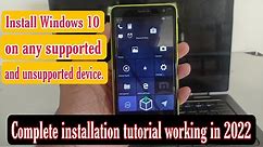 Install Windows 10 on Supported and Unsupported Lumia Phone | Nokia Lumia