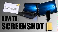 How to save a screenshot with windows 10