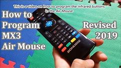 MX3 Air Mouse - Programming - Revised 2019