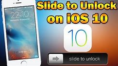 How to Get Slide to Unlock Back on iOS 10.0 - 10.2 (iPhone / iPod touch / iPad)
