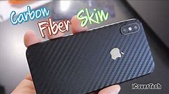 Install carbon fiber skin for iPhone XS/XS Max