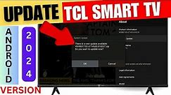 How to Update TCL Google Tv || TCL Android Tv Software Update