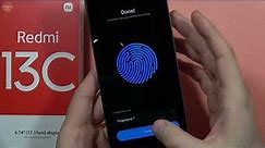 Redmi 13C: Activate Fingerprint Sensor Screen Lock Method - Add Fingerprint #tutorial