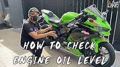 How to check your motorcycle engine oil level | #howto #engine #oil