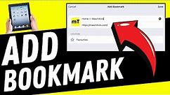How to Bookmark on the iPad (Safari, Google Chrome)