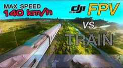DJI FPV MAX SPEED 140 km/h vs TRAIN - UNCUT FLIGHT[M-MODE] || DJI ACTION2 FOOTAGE[2.7K] FPV THAILAND