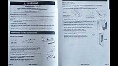 Haier Window Air Conditioner Manual. & Install Guide