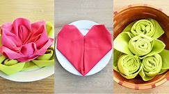 3 Beautiful Napkin Folds for Mother's Day - 5 minute tutorial - Episode 18