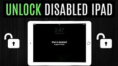 How to Unlock a Disabled iPad Without iTunes