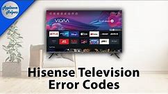 Hisense Television Error Codes