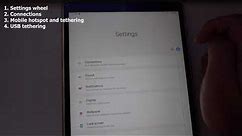 How to send Tablet Wi-Fi to PC via USB cable (USB Tethering, Samsung Galaxy Tab A)